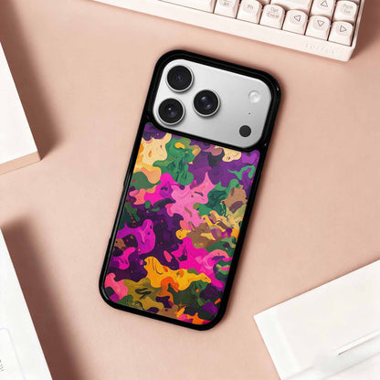 iPhone 17 Pro Case — Small Military Camouflage Blotch Pattern Camo, Unique Phone Case Design