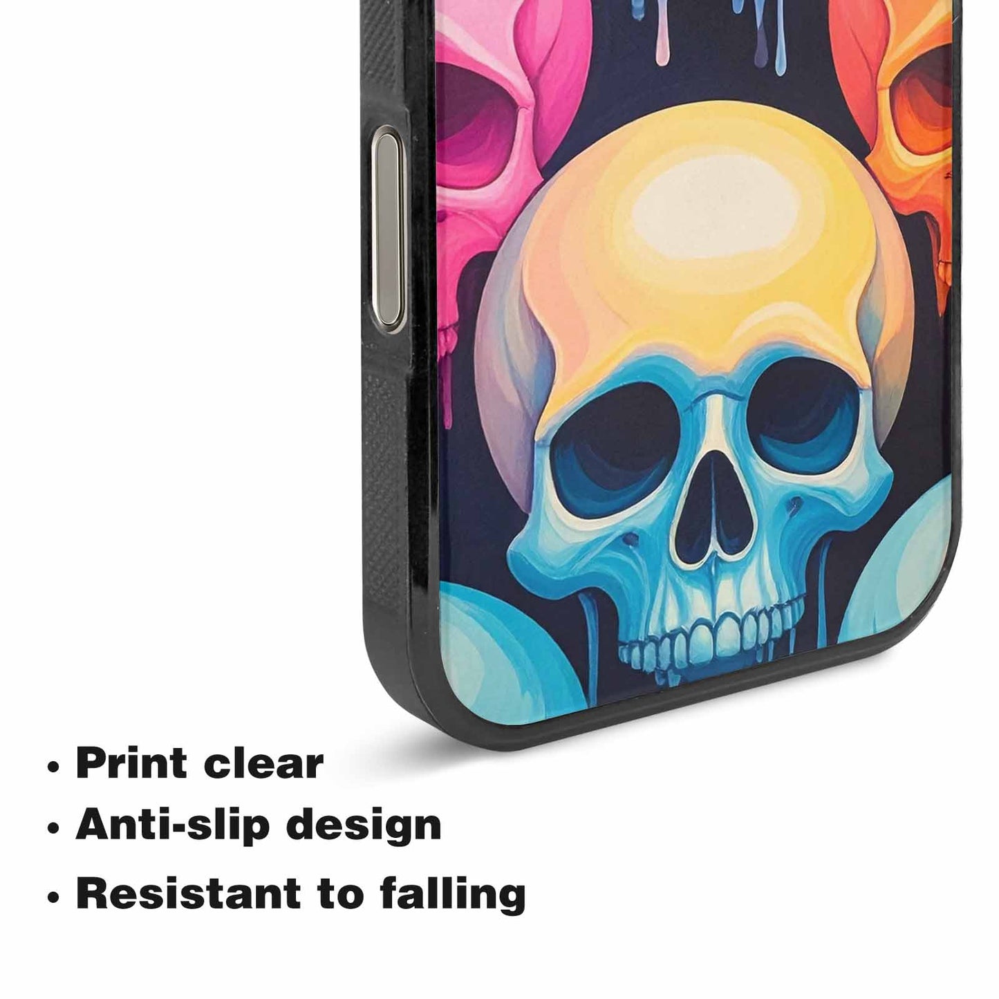 iPhone 16 Pro Max Case — Dripping Candy Skulls, Original Design Phone Case