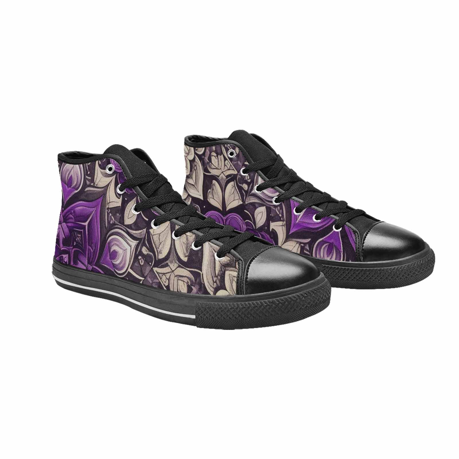 WOMEN'S Mandala High Top Canvas Surreal Custom Sneakers