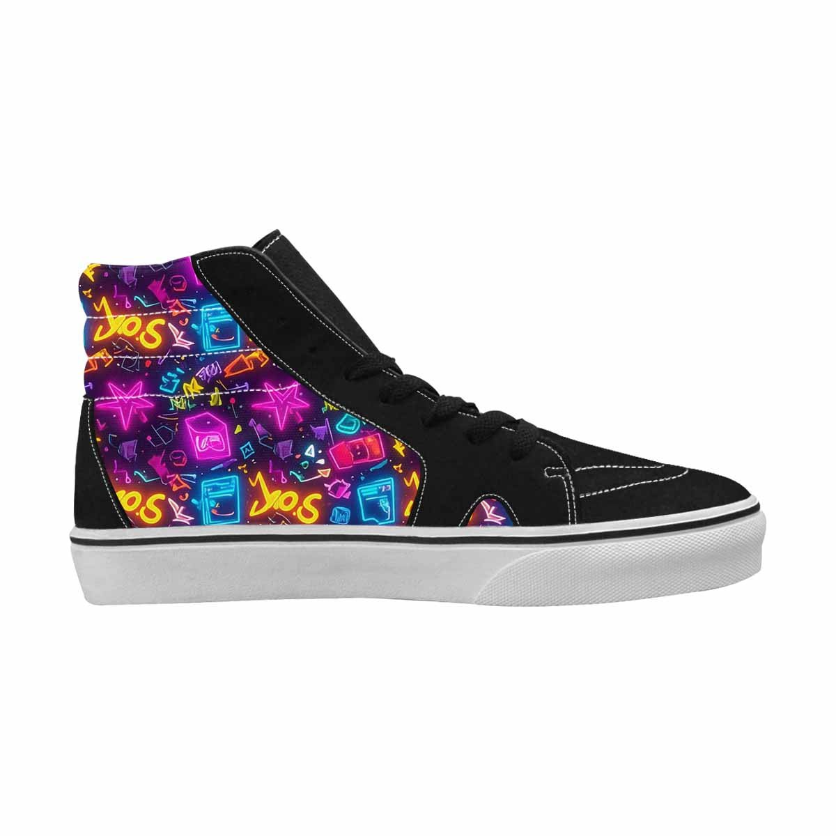 MEN'S 80s Retro Motif 80s High Top Canvas Vivid Sneakers