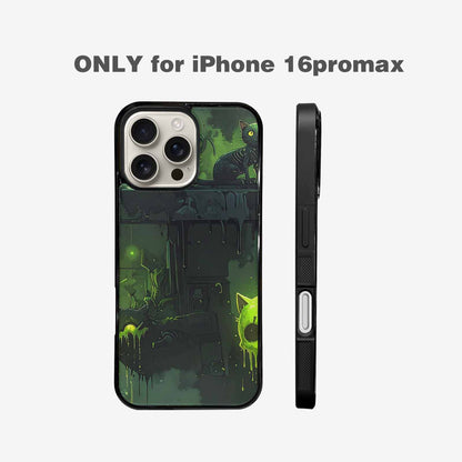 iPhone 16 Pro Max Case — Toxic Melting Skeleton Cats Small Toxic, Personalized Phone Case