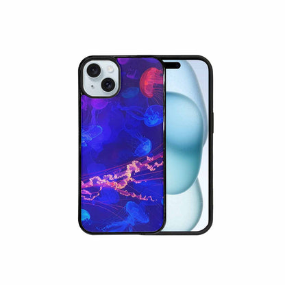 iPhone 15 Plus Case — Jellyfish Glow Jellyfish Glow Pattern Hundreds, Custom Printed Phone Case