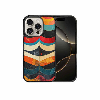 iPhone 16 Pro Case — Retro Wave Scallop Stripe Small Wavy, Custom Printed Phone Case