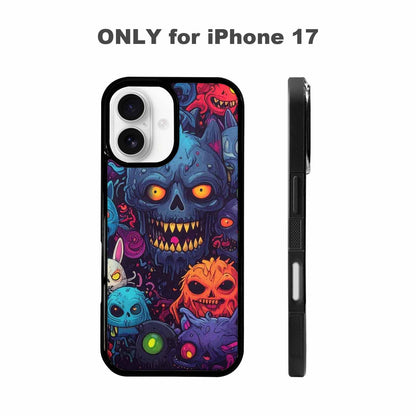 iPhone 17 Case — Mixed Toxic Glow Creature Cartoon Cute, Custom Print Case Cover