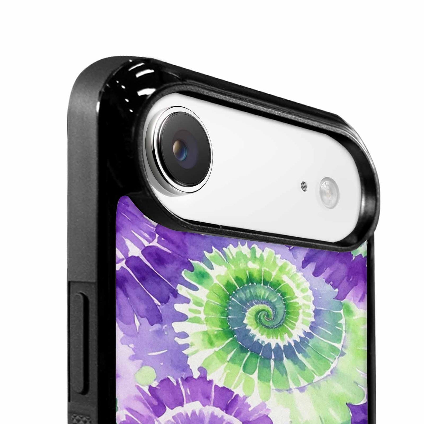 iPhone 17 Air Case — Tie Dye Purple Green Blended Tie, Custom Phone Case