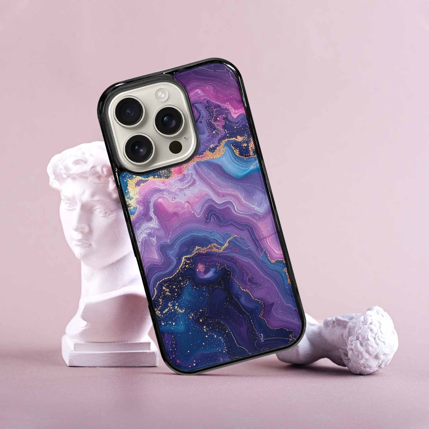 iPhone 16 Pro Case — Marble Galaxy, Unique Phone Case Design