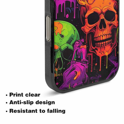 iPhone 16 Pro Max Case — Vibrant Camo 1000\'s Of Skeletons Neon, Personalized Phone Case