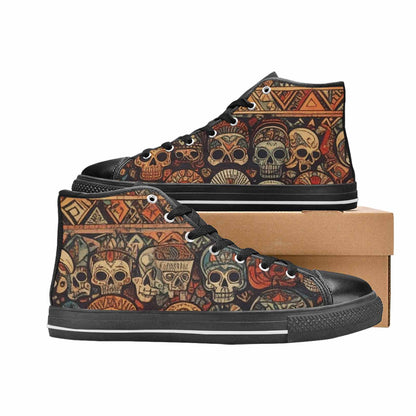 MEN'S Skulls - Tribal-Patterned- High Top Canvas Dreamcore Shoes