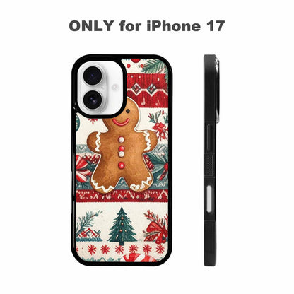 iPhone 17 Case — Small Christmas Holly Snowflake Original Art, Custom Phone Case