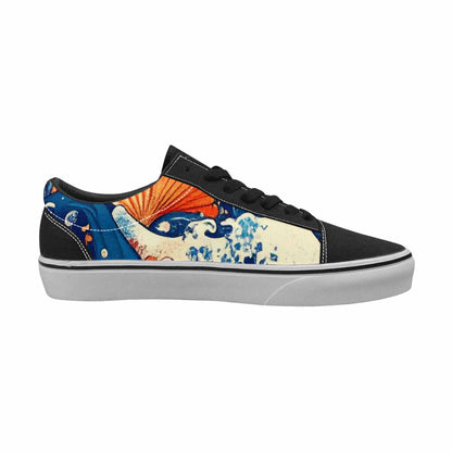 WOMEN'S Ocean Wave Canvas Lace-Up Wallpaper Art Shoes