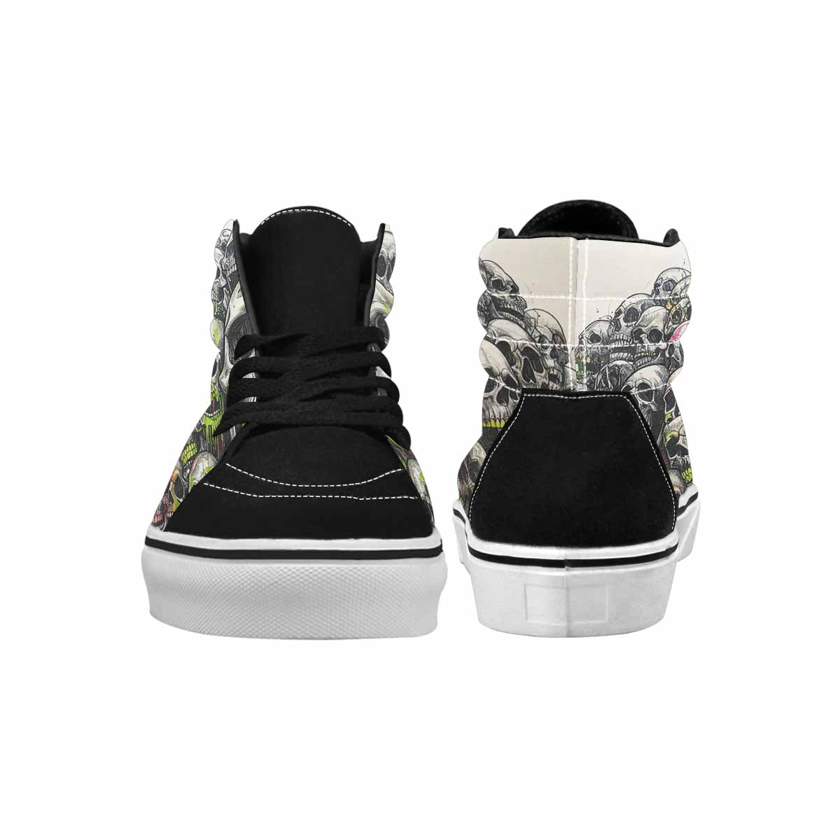 MEN'S Rainbow From Skull S High Top Canvas Wallpaper Art Sneakers