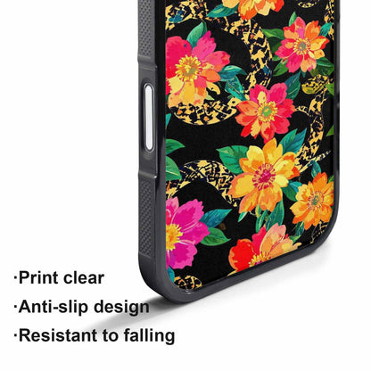 iPhone 17 Pro Max Case — Floral Snake Print Floral, Unique Phone Case Design