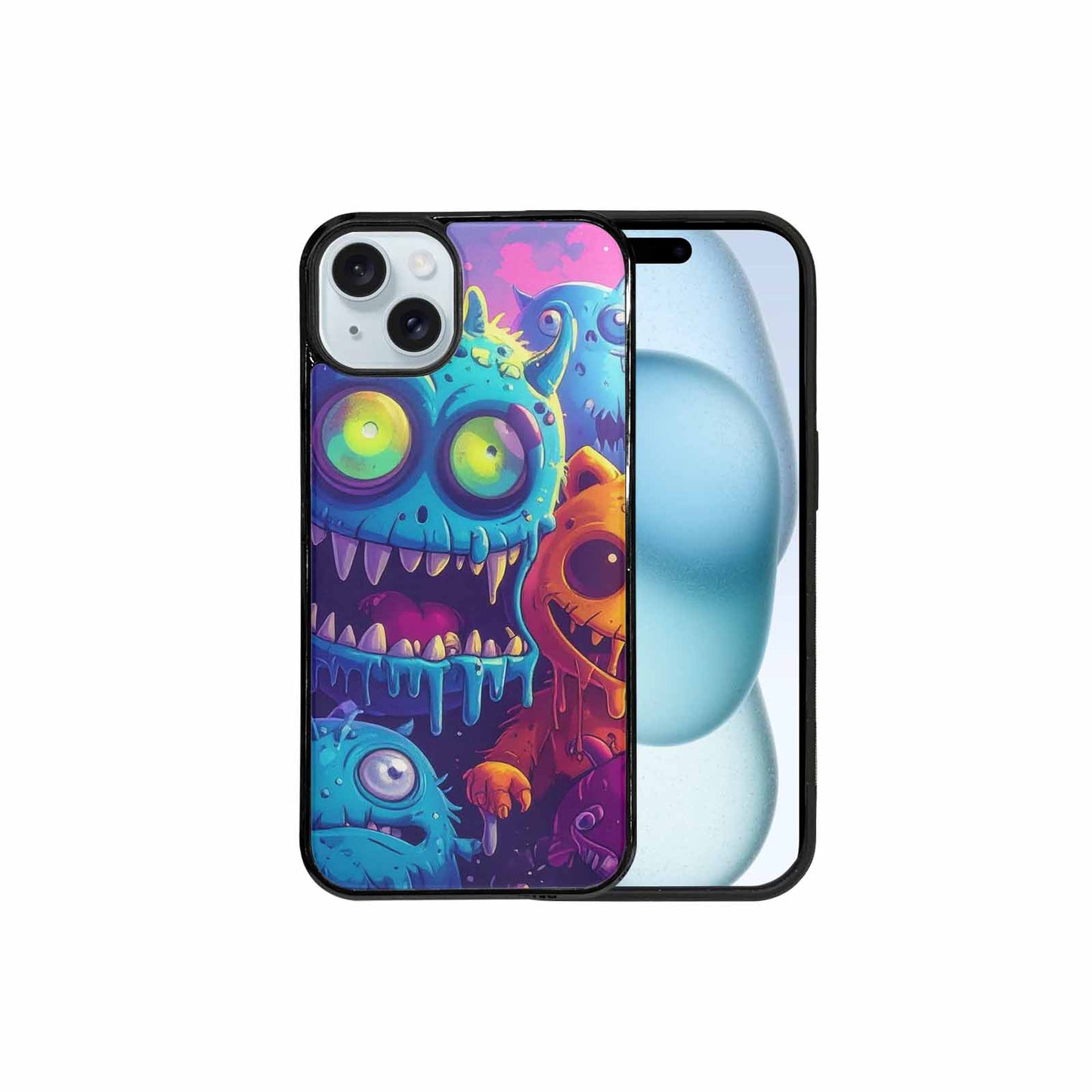 iPhone 15 Plus Case — Overlapping Endlessly No Empty Space Monsters, Original Design Phone Case