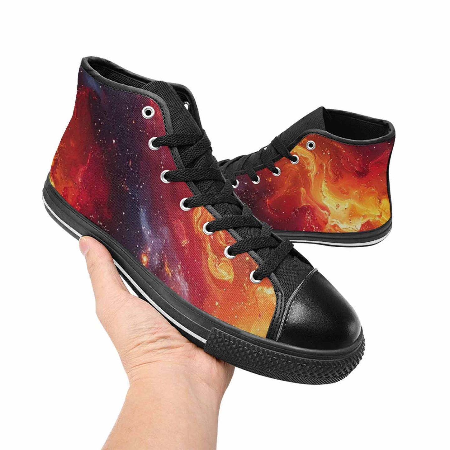 MEN'S Galaxy Art - High Top Canvas Dark Academia Sneakers