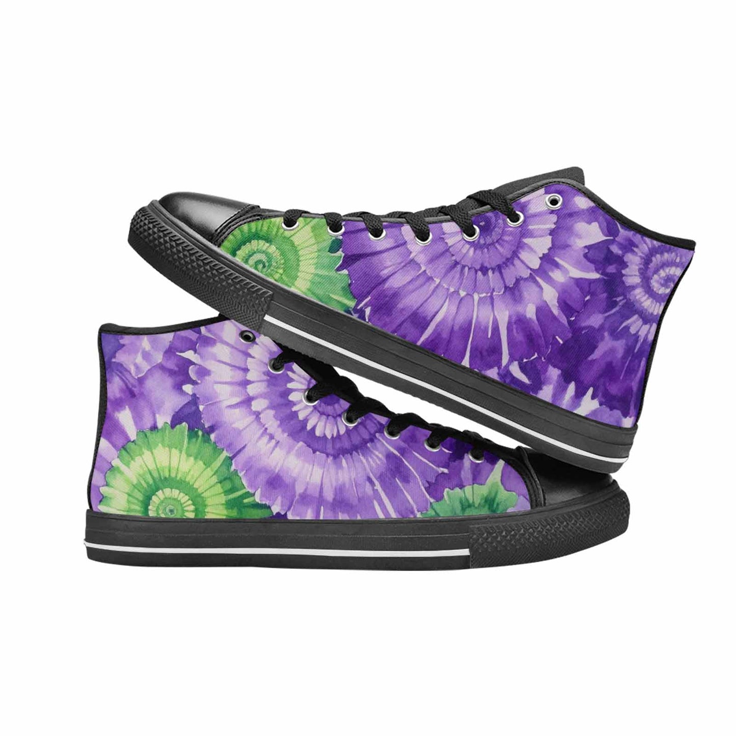 MEN'S Tie Dye - High Top Canvas Vibrant Chaos Shoes