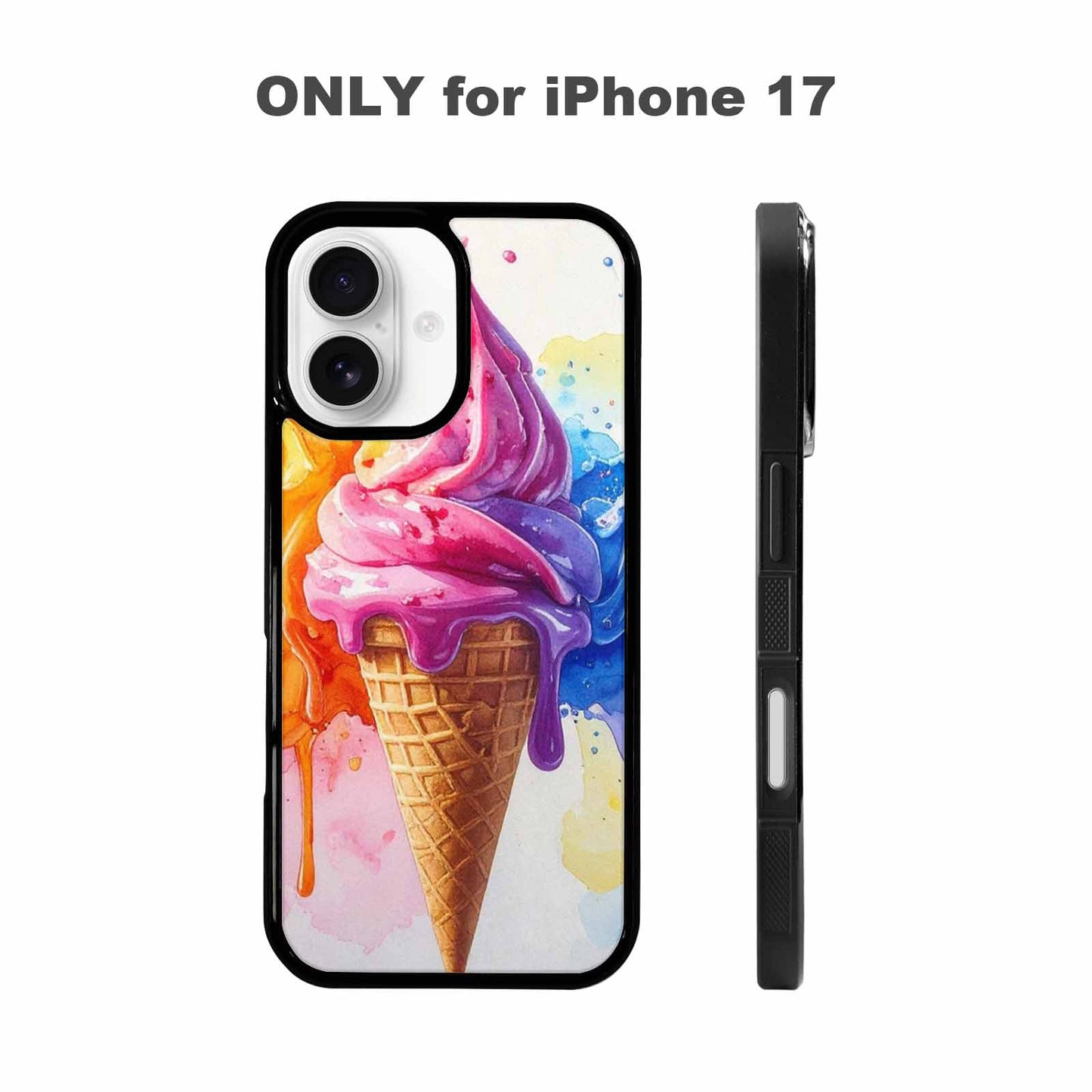 iPhone 17 Case — Melting Icecream Edge To Original Art, Custom Made Phone Cover