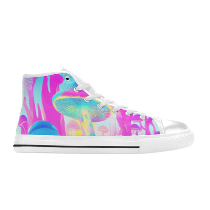 WOMEN'S Cc Mushroom Art High Top Canvas Dreamcore Sneakers