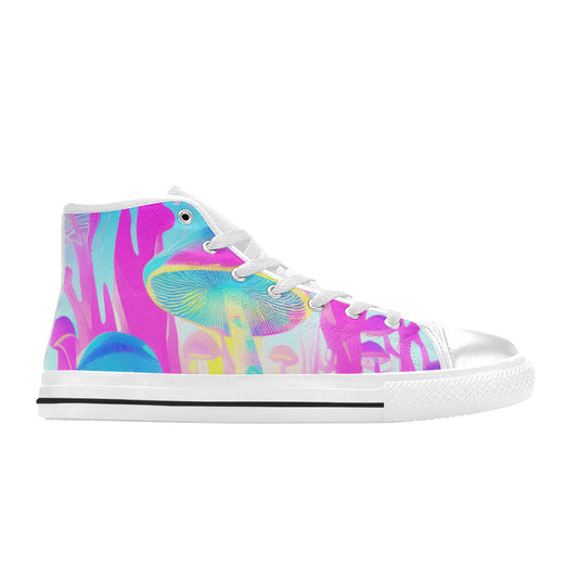 WOMEN'S Cc Mushroom Art High Top Canvas Dreamcore Sneakers