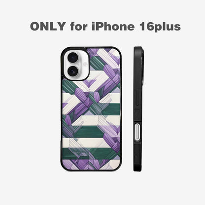 iPhone 16 Plus Case — Genderqueer Flag Color Theme Small Rainbow, Custom Designed Case Cover