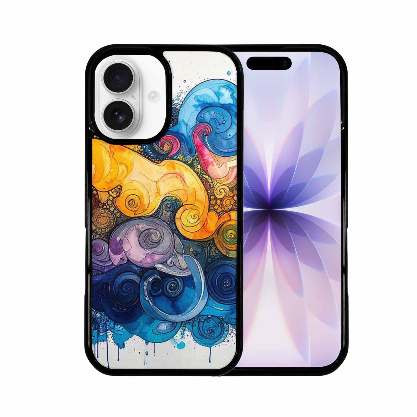 iPhone 17 Case — Tie Dye Swirls (black Tie Dye, Custom Printed Phone Case