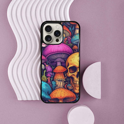 iPhone 16 Pro Max Case — Mushroom Skull, Custom Print Case Cover