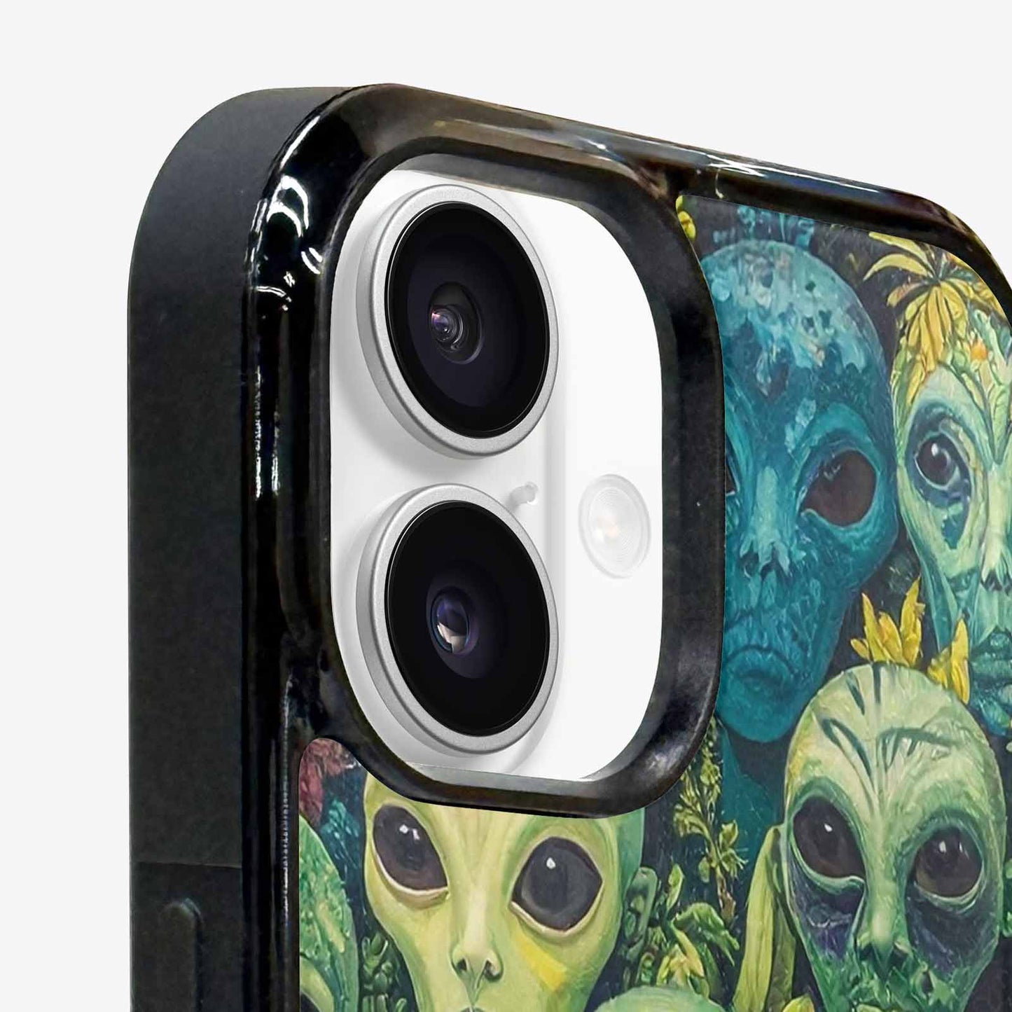 iPhone 16 Case — Aliens Pattern Hundreds Of Sma Bcn, Custom Designed Case Cover