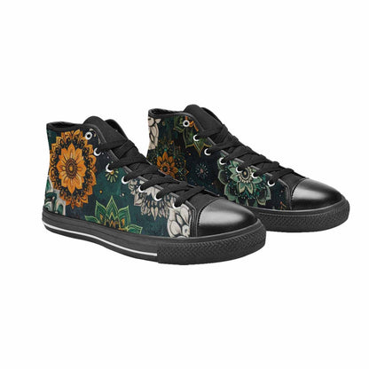 MEN'S Mandala High Top Canvas Cottagecore Custom Shoes