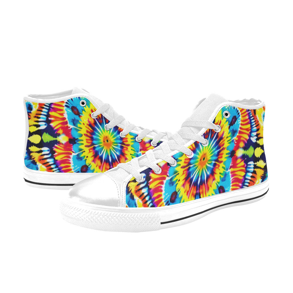 WOMEN'S Tie Dye Art High Top Canvas Dreamcore Shoes
