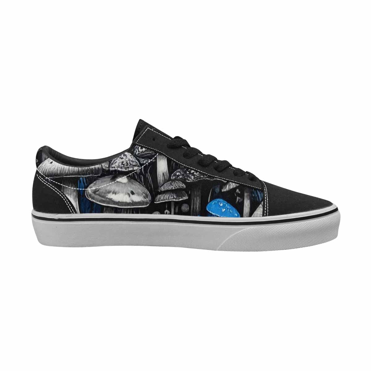 WOMEN'S Mushrooms (general) Lace-Up Canvas Wallpaper Art Sneakers