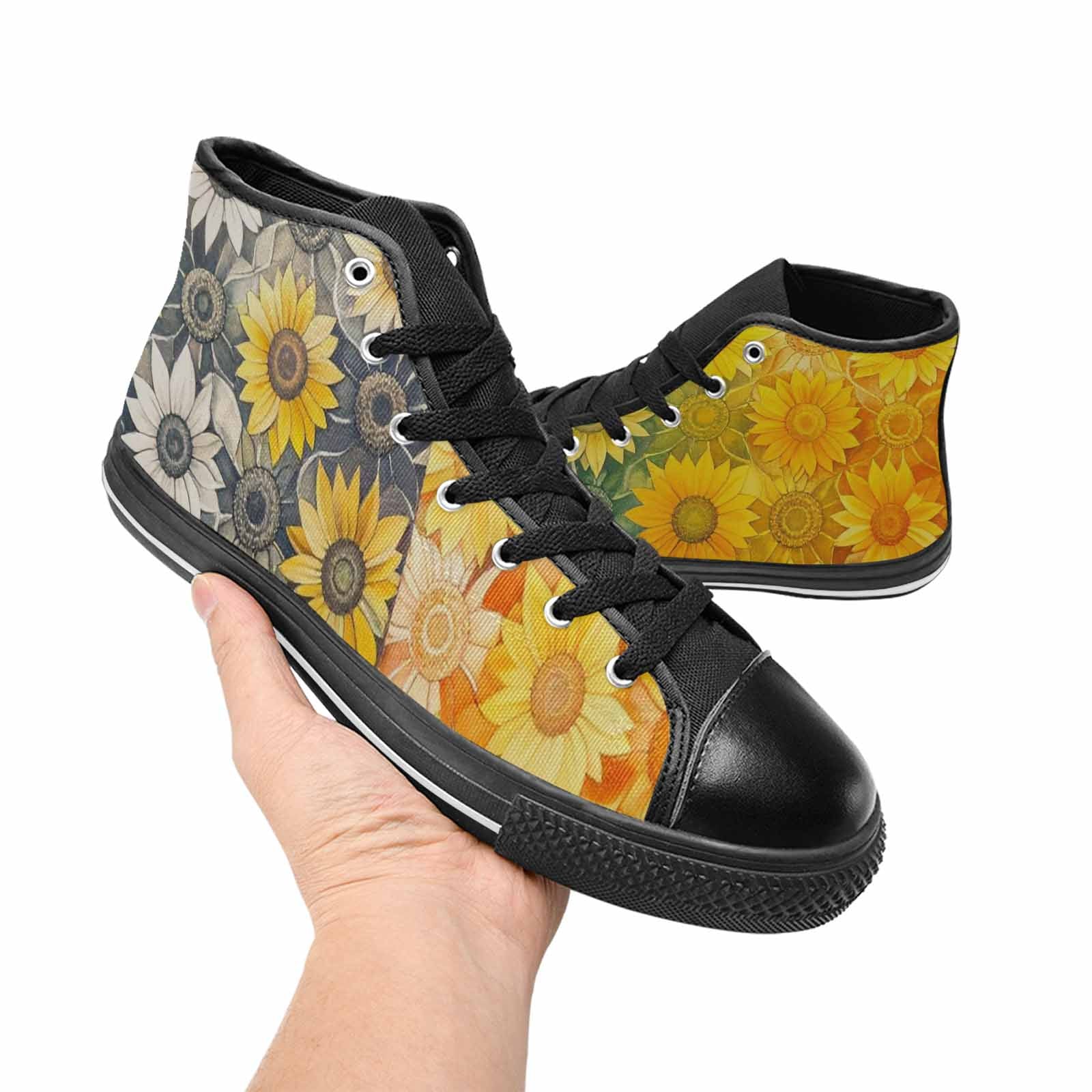 WOMEN'S Blend Melt Them High Top Canvas Wallpaper Art Shoes