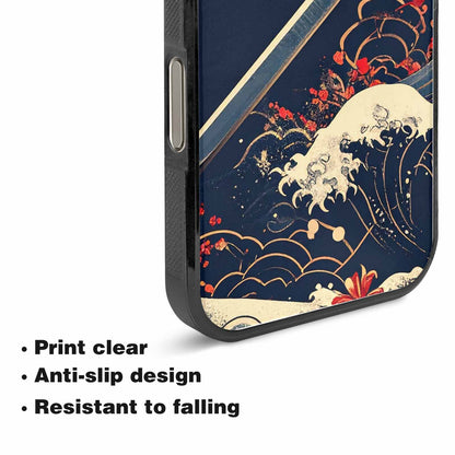 iPhone 15 Pro Max Case — Samurai Art Repeat Pattern, Custom Designed Case Cover