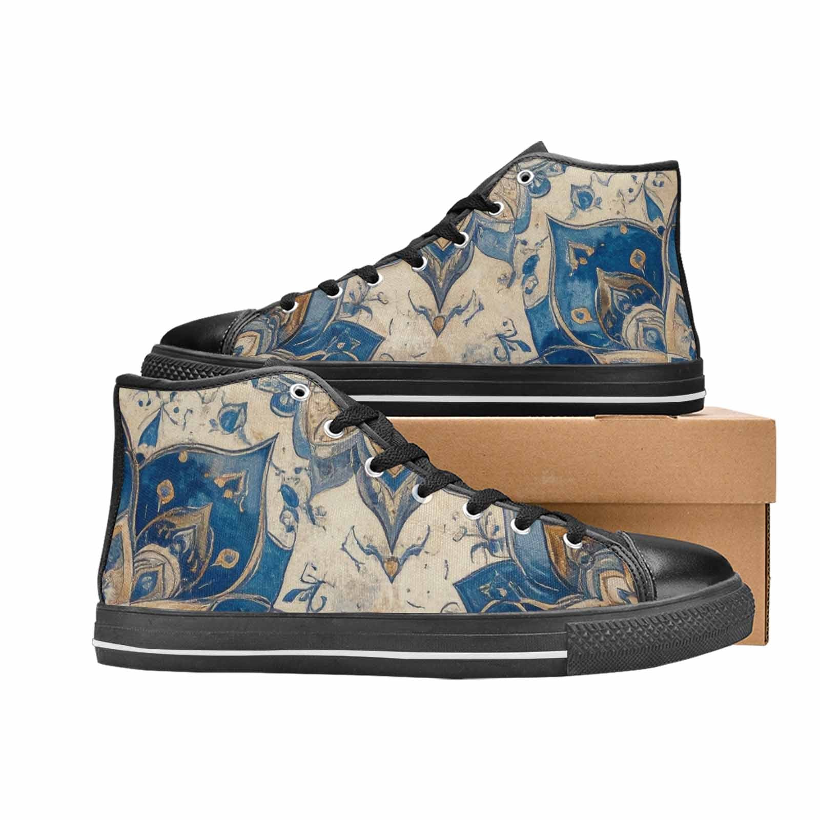 WOMEN'S Mandala High Top Canvas Vivid Custom Sneakers