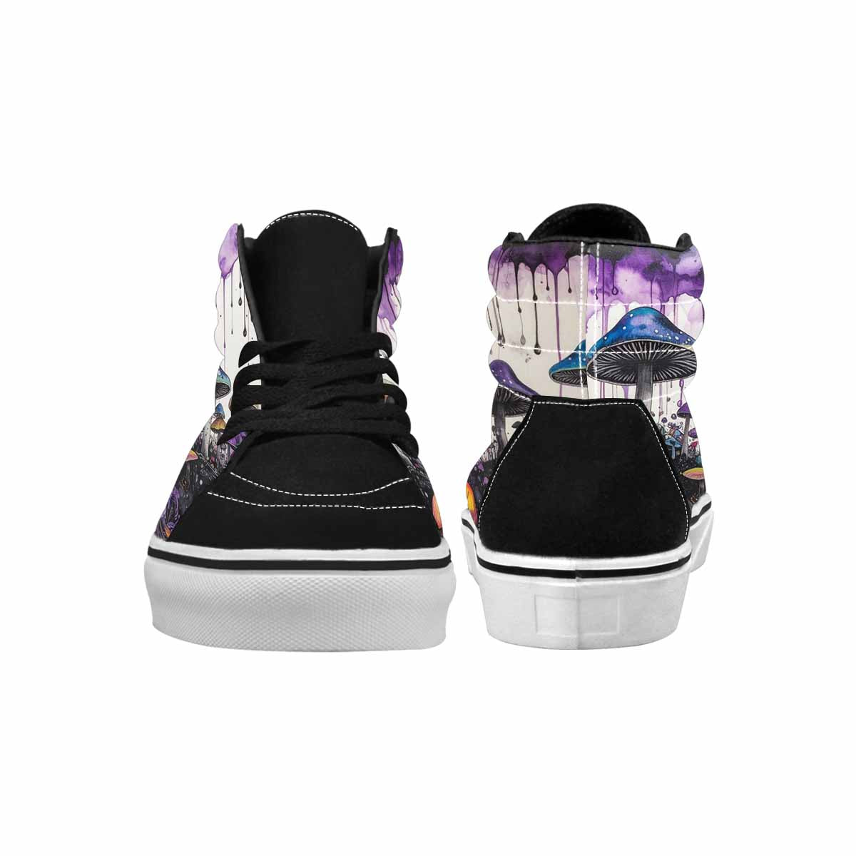 MEN'S Rainbow Drip Mushrooms High Top Canvas Grunge Shoes