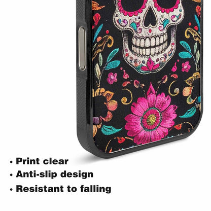 iPhone 15 Pro Max Case — Colorful Dia De Los Muertos Sugar, Unique Phone Case Design