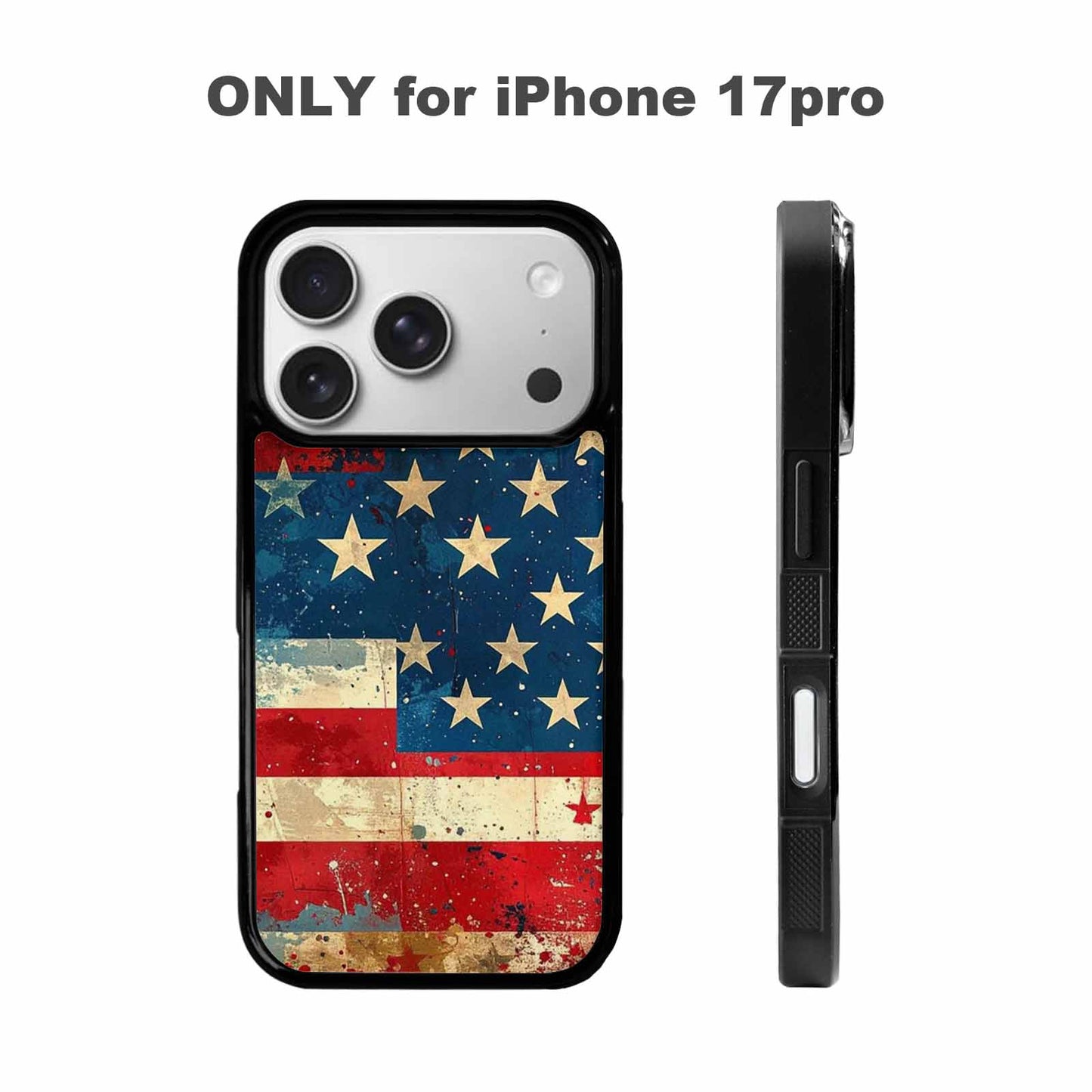 iPhone 17 Pro Case — Small American Flag Stars And Galaxy, Custom Printed Phone Case