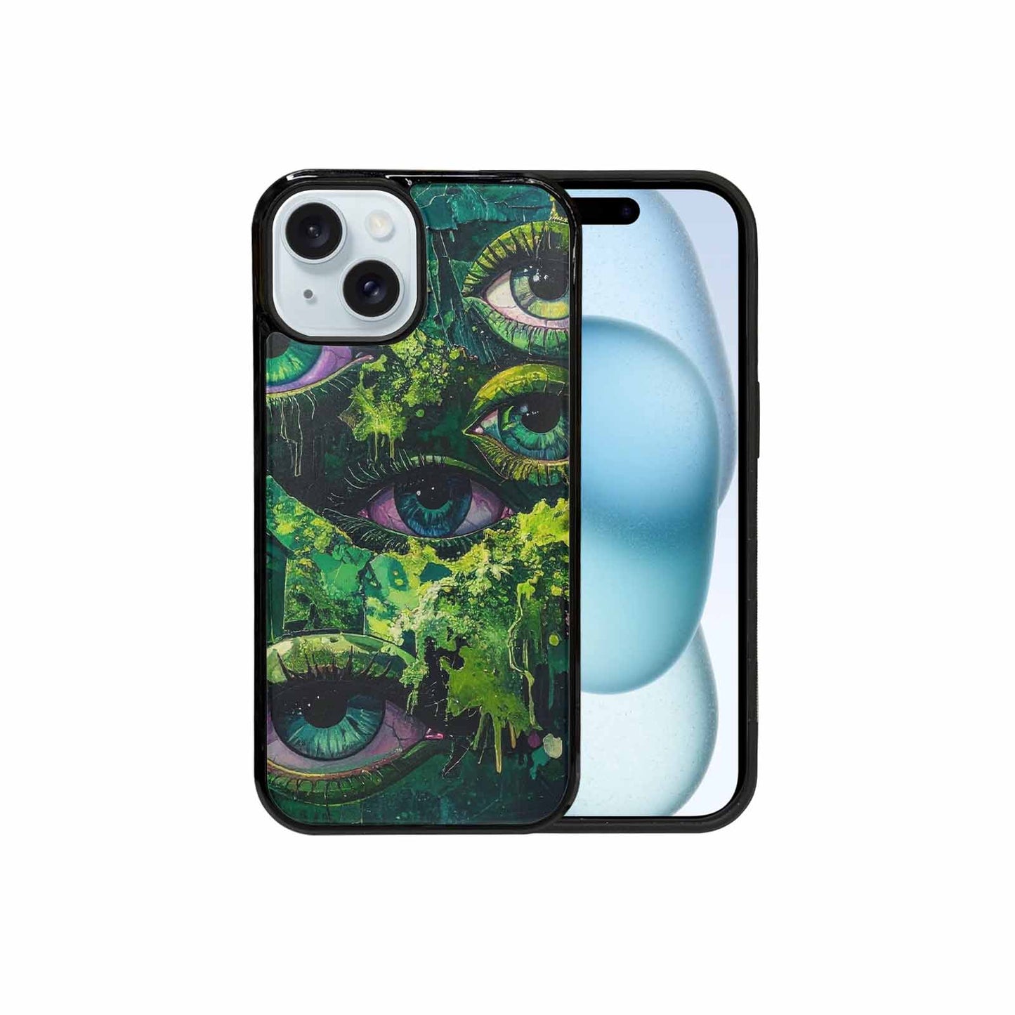 iPhone 15 Case — Reptile Eye Cartoon, Custom Made Phone Cover