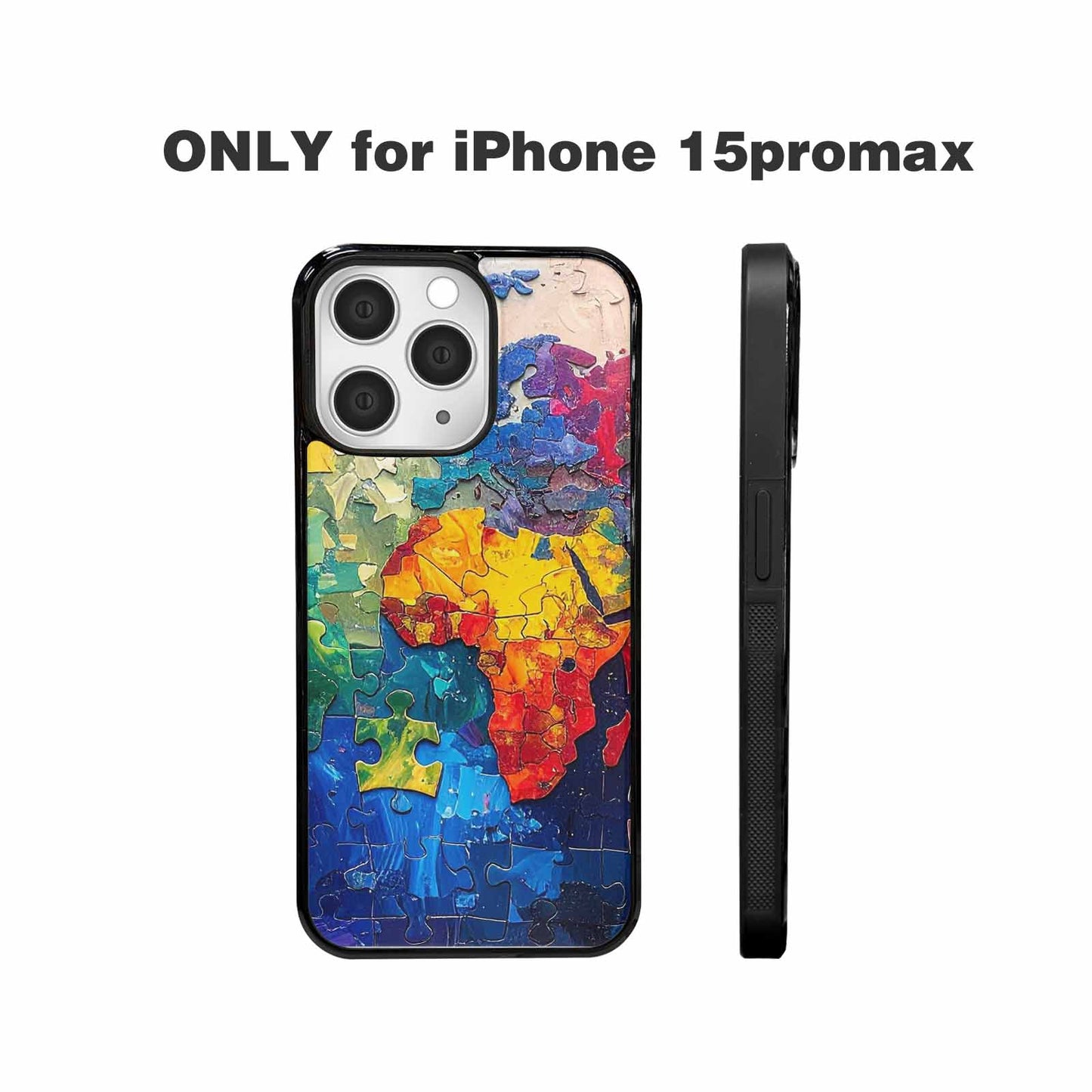 iPhone 15 Pro Max Case — Autism Puzzle Pieces Puzzle Piece Pattern, Custom Print Case Cover