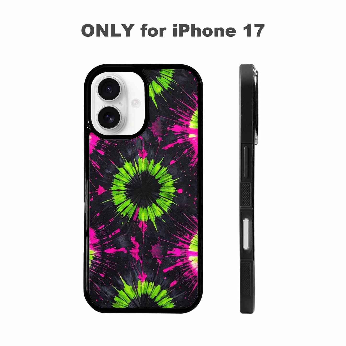 iPhone 17 Case — Acid Wash Tie Dye Neon Tie, Custom Art Phone Cover