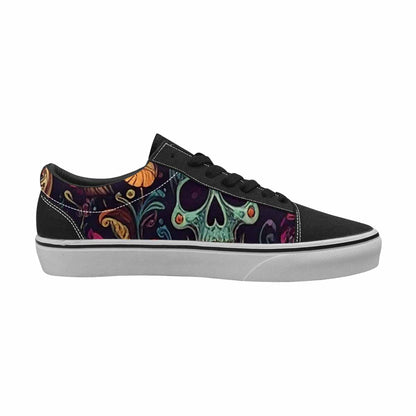 MEN'S Mushrooms And Skulls Canvas Lace-Up Aesthetic Sneakers