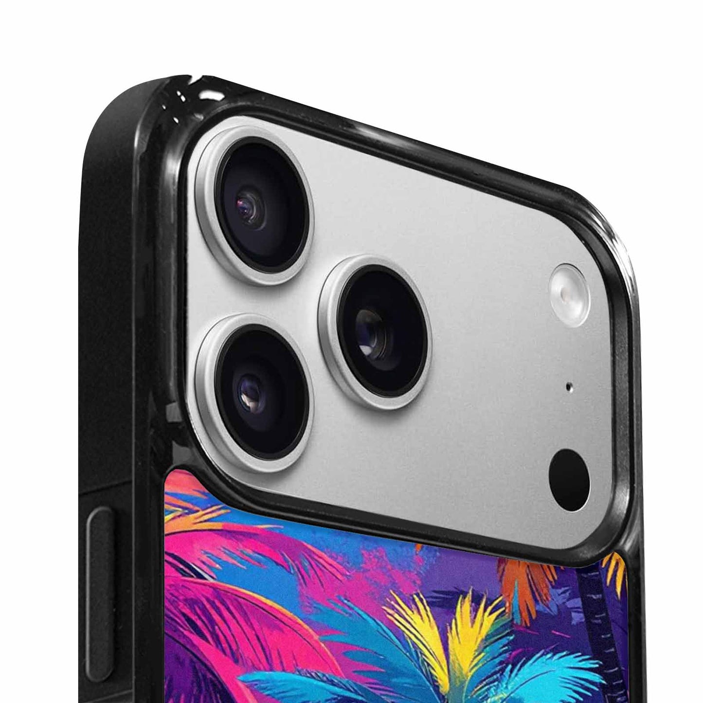 iPhone 17 Pro Max Case — Chrome Bling Palm Original Art, Customized Protective Case