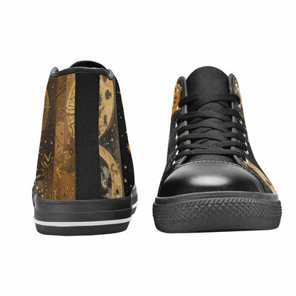 WOMEN'S Zodiac Constellation Star High Top Canvas Cottagecore Sneakers