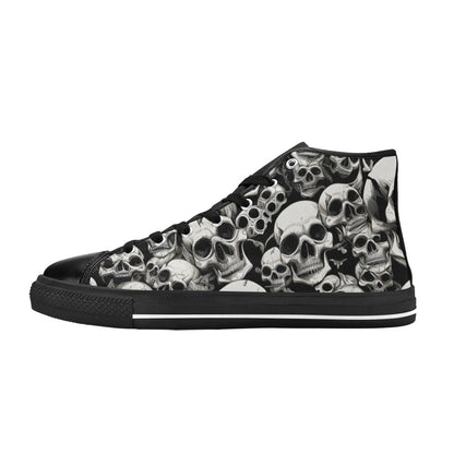 WOMEN'S Skulls Mania High Top Canvas Neon Fantasy Custom Shoes