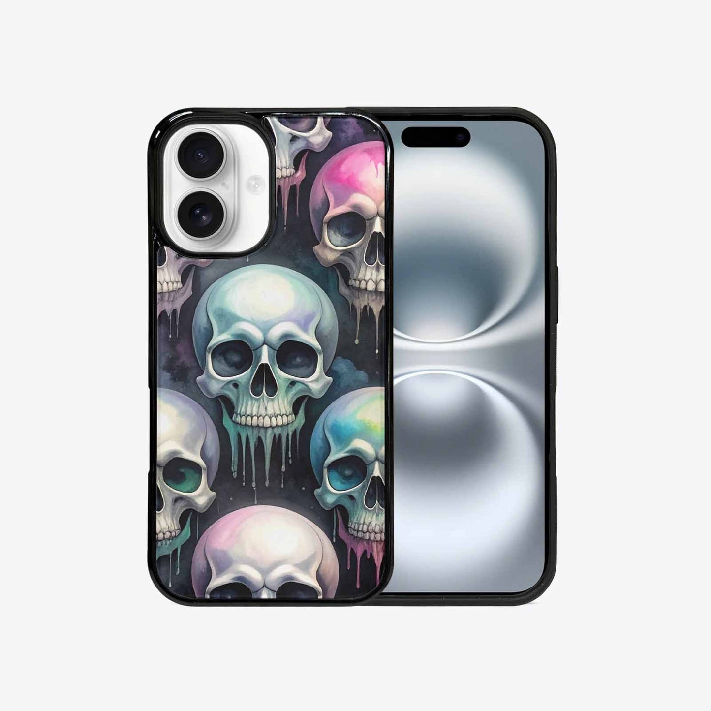 iPhone 16 Case — Dark Black And White Color Tone, Custom Art Phone Cover