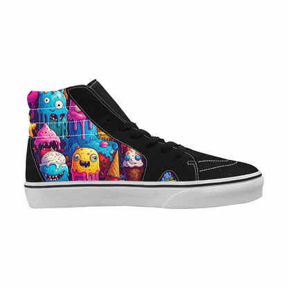 MEN'S Melting Ice Cream Monster High Top Canvas Y2K Shoes