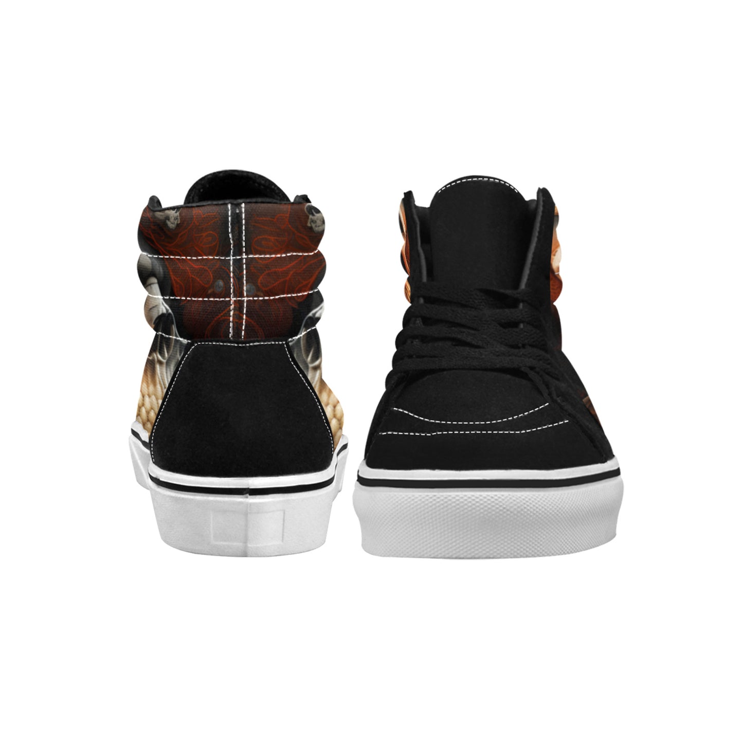 WOMEN'S Snakes Skulls Art High Top Skateboarding Vivid Custom Shoes