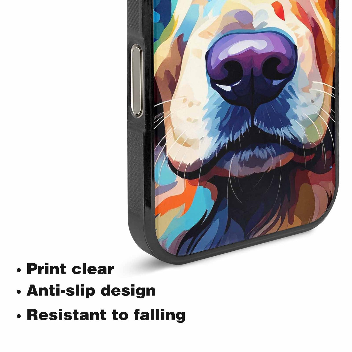 iPhone 16 Pro Case — Golden Retriever Watercolor Art Pattern, Custom Print Case Cover