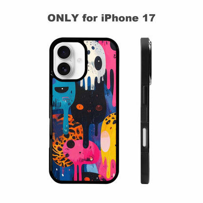iPhone 17 Case — Melting Aliens Pattern Alien Scifi, Custom Made Phone Cover