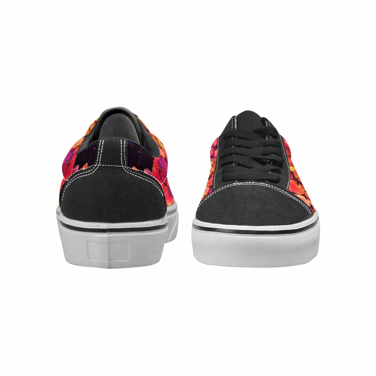 WOMEN'S Dark Snake Print Canvas Lace-Up Grunge Custom Shoes