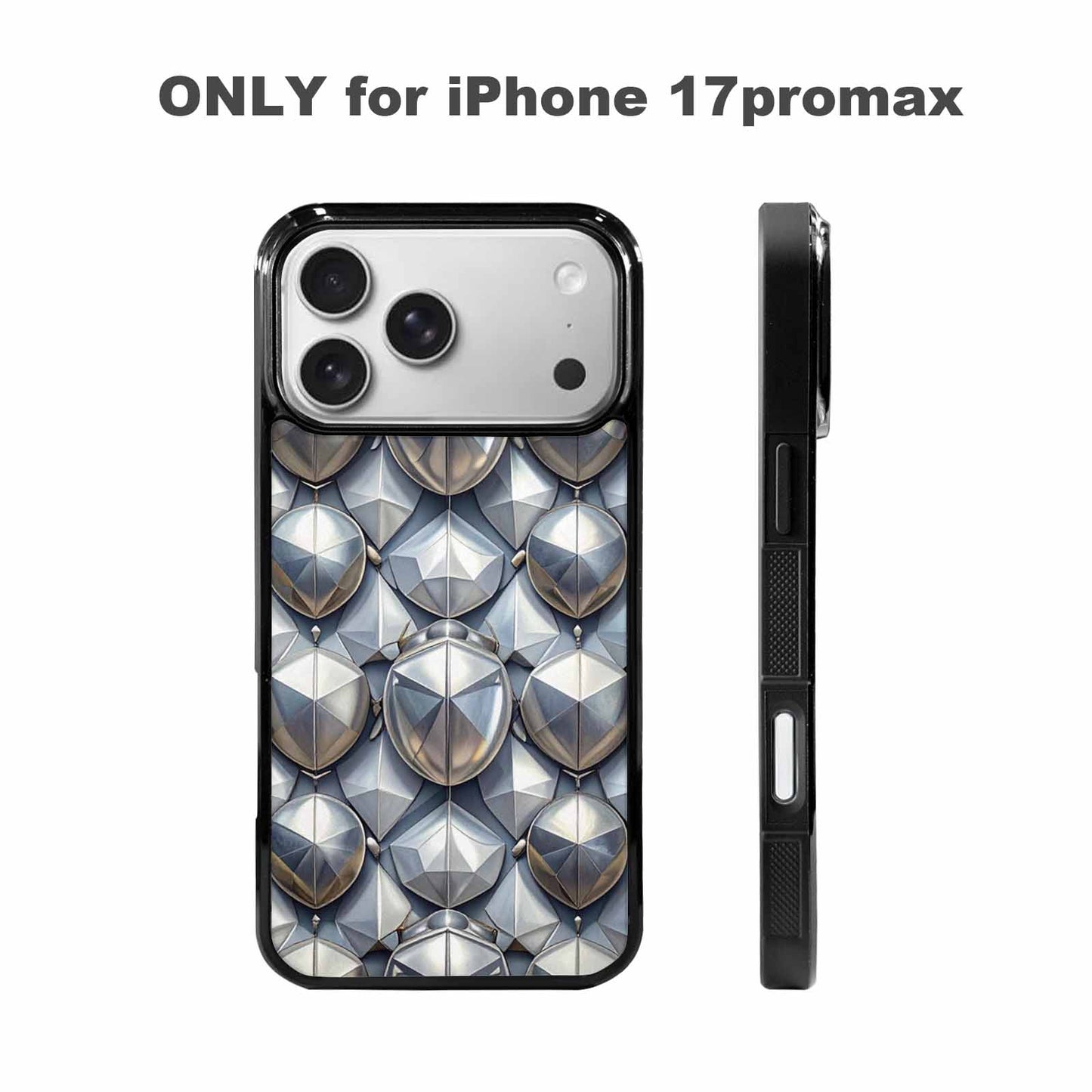 iPhone 17 Pro Max Case — Chrome Entomology Beetle Original Art, Original Design Phone Case