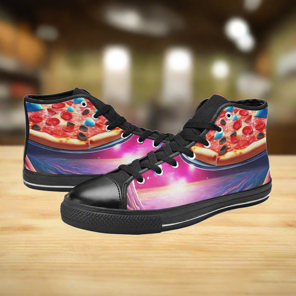 Peacock Teal Gold Custom MEN Bold Art - Freaky Shoes | Custom Art Sneakers